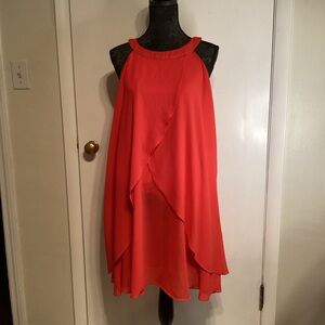Chicos halter dress orange sz 3 chicos